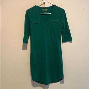 Lole green t-shirt dress size small
